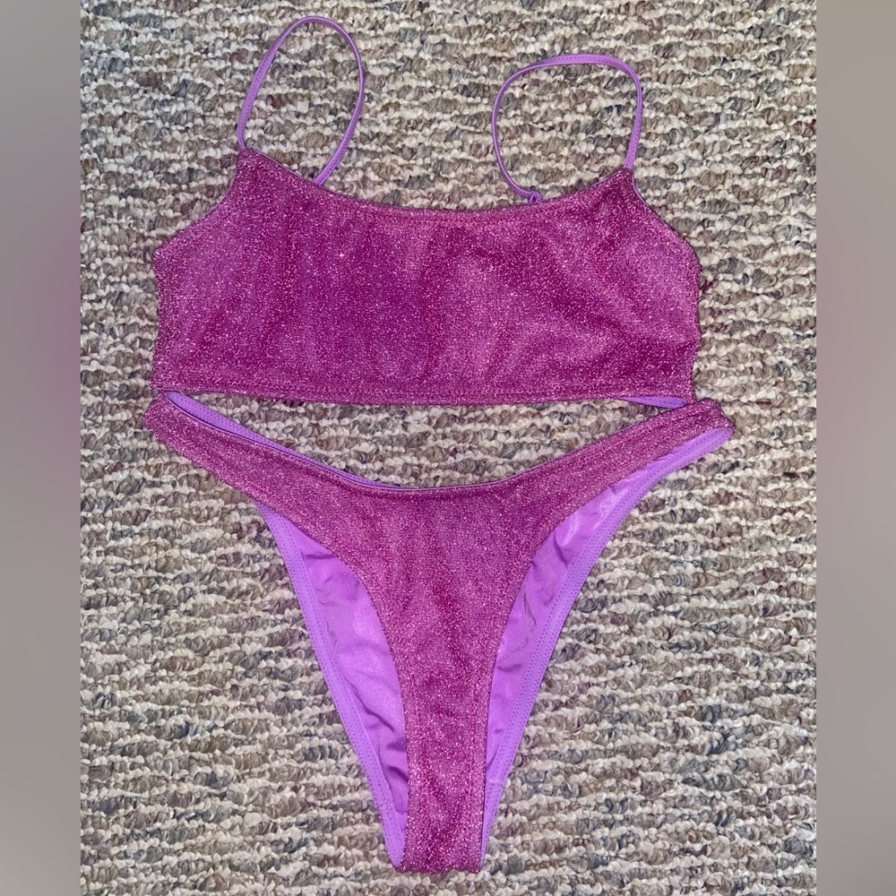Triangl - Mica Chee Sparkle Swimsuit Set - Cheeky bottoms (discontinued color)